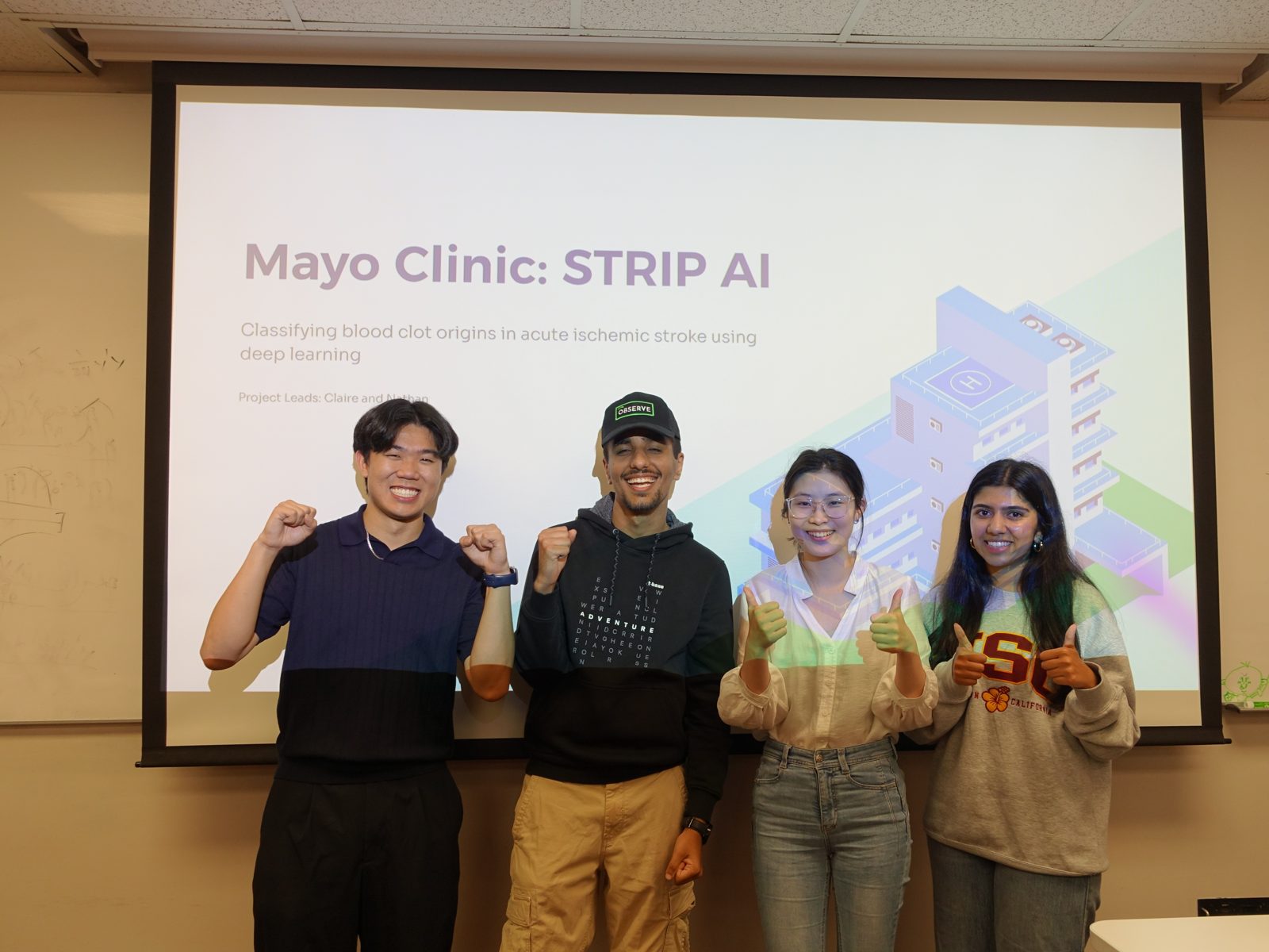 A project team presenting Mayo Clinic STRIP AI