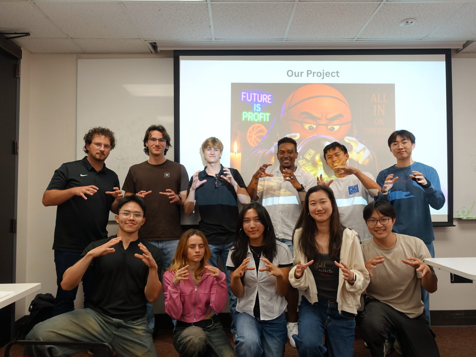 A project team after their presentation